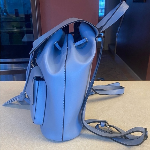 KC JAGGER Light Blue Leather Backpack w/Detachable Insert Pouch, EUC (Like New) main image 12